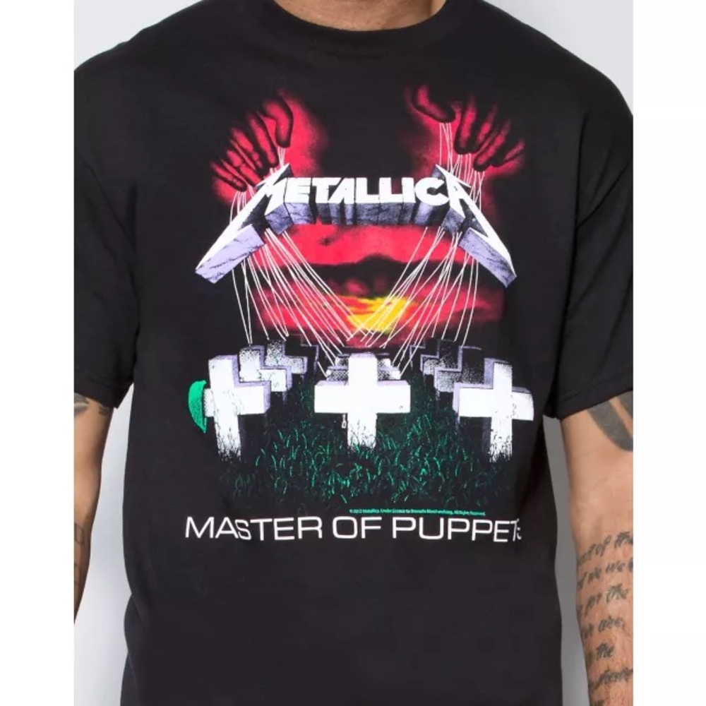 NWT 2017 Metallica Master Of Puppets Black Short Sleeve‎ Band Cotton T-Shirt XL